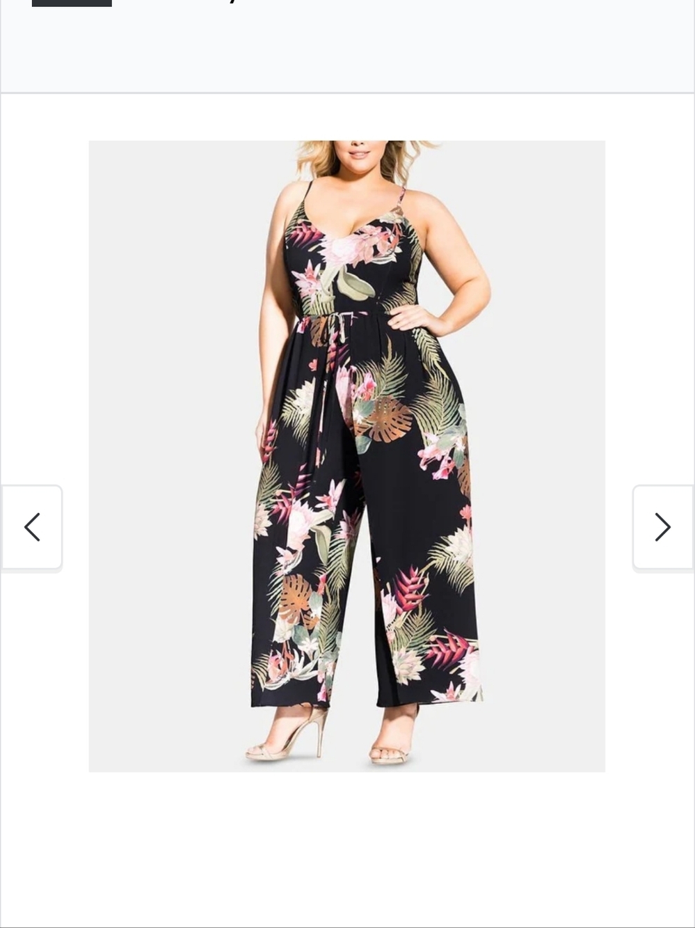NWOT City Chic Tropical Jumpsuit 16